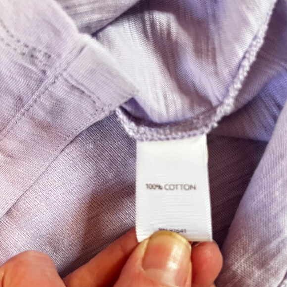 JJill Pintuck Slub Top light purple med. - Picture 10 of 11